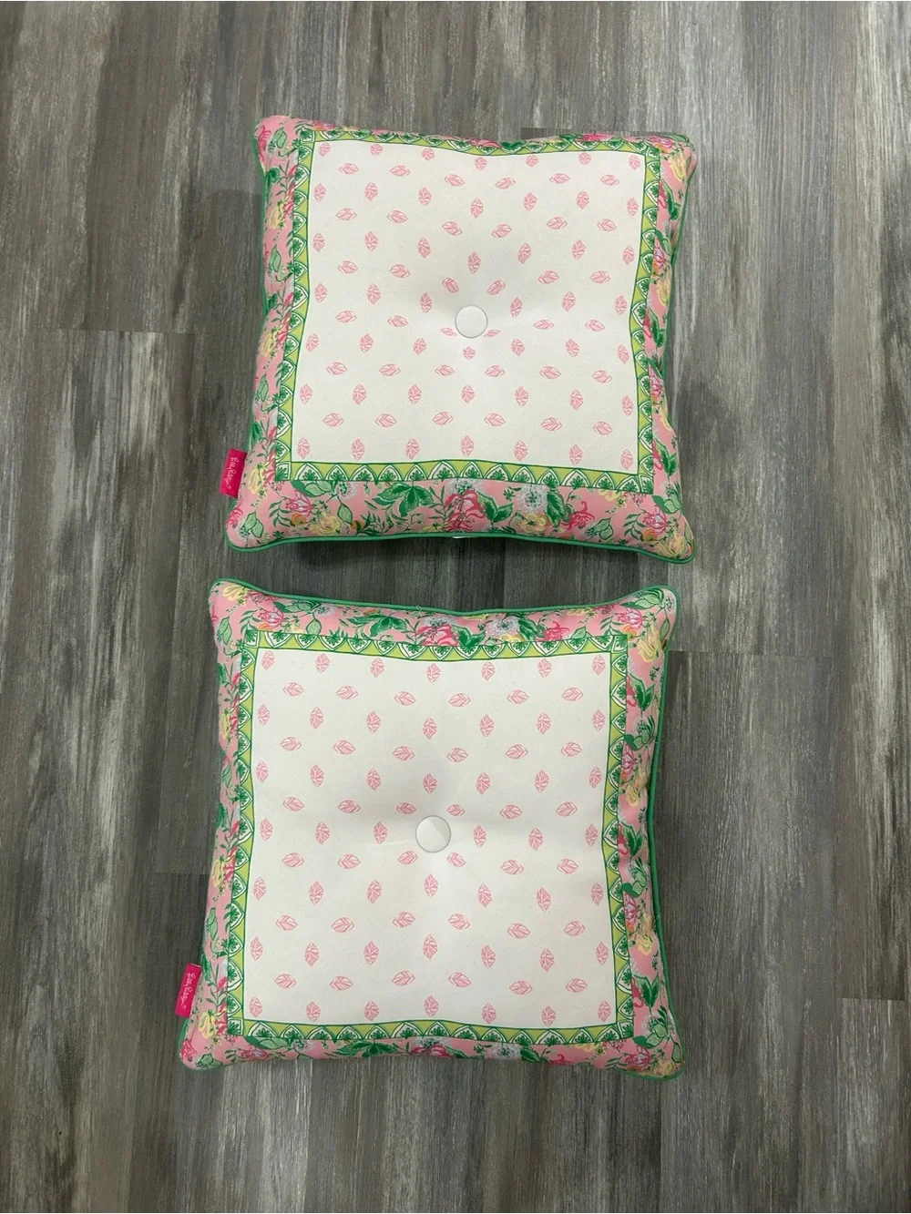 Set of 2 Lilly Pulitzer Via Amore Spritzer indoor/outdoor pillows 20x20